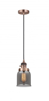 Bell - 1 Light - 5 inch - Antique Copper - Cord hung - Mini Pendant (3442|201CSW-AC-G53)