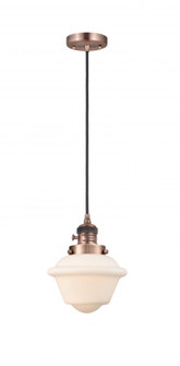Oxford - 1 Light - 7 inch - Antique Copper - Cord hung - Mini Pendant (3442|201CSW-AC-G531-LED)