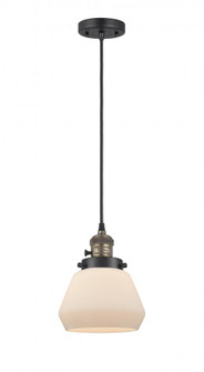 Fulton - 1 Light - 7 inch - Black Antique Brass - Cord hung - Mini Pendant (3442|201CSW-BAB-G171)