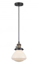 Olean - 1 Light - 7 inch - Black Antique Brass - Cord hung - Mini Pendant (3442|201CSW-BAB-G321-LED)