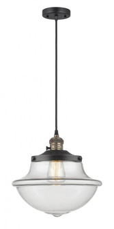 Oxford - 1 Light - 12 inch - Black Antique Brass - Cord hung - Mini Pendant (3442|201CSW-BAB-G542-LED)
