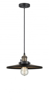 Appalachian - 1 Light - 12 inch - Black Antique Brass - Cord hung - Mini Pendant (3442|201CSW-BAB-MFR-BK-12)