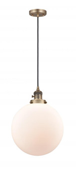 Beacon - 1 Light - 12 inch - Brushed Brass - Cord hung - Mini Pendant (3442|201CSW-BB-G201-12-LED)
