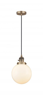 Beacon - 1 Light - 8 inch - Brushed Brass - Cord hung - Mini Pendant (3442|201CSW-BB-G201-8-LED)
