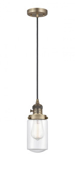 Dover - 1 Light - 5 inch - Brushed Brass - Cord hung - Mini Pendant (3442|201CSW-BB-G312-LED)