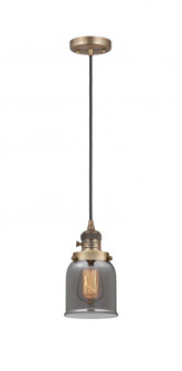Bell - 1 Light - 5 inch - Brushed Brass - Cord hung - Mini Pendant (3442|201CSW-BB-G53)
