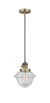 Oxford - 1 Light - 7 inch - Brushed Brass - Cord hung - Mini Pendant (3442|201CSW-BB-G534)