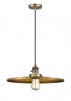 Appalachian - 1 Light - 16 inch - Brushed Brass - Cord hung - Mini Pendant (3442|201CSW-BB-MFR-BB-16-LED)