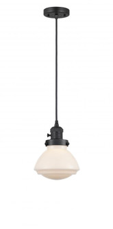 Olean - 1 Light - 7 inch - Matte Black - Cord hung - Mini Pendant (3442|201CSW-BK-G321)