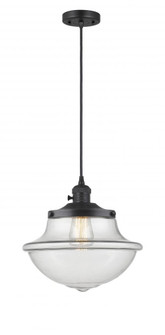 Oxford - 1 Light - 12 inch - Matte Black - Cord hung - Mini Pendant (3442|201CSW-BK-G542)