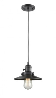 Railroad - 1 Light - 8 inch - Oil Rubbed Bronze - Cord hung - Mini Pendant (3442|201CSW-OB-M5)