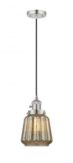 Chatham - 1 Light - 7 inch - Polished Nickel - Cord hung - Mini Pendant (3442|201CSW-PN-G146)