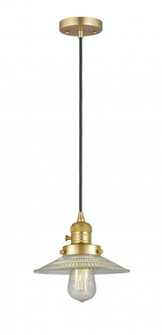 Halophane - 1 Light - 9 inch - Satin Gold - Cord hung - Mini Pendant (3442|201CSW-SG-G2-LED)