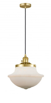 Oxford - 1 Light - 12 inch - Satin Gold - Cord hung - Mini Pendant (3442|201CSW-SG-G541-LED)
