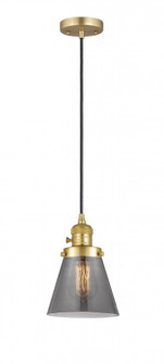 Cone - 1 Light - 6 inch - Satin Gold - Cord hung - Mini Pendant (3442|201CSW-SG-G63-LED)
