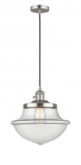 Oxford - 1 Light - 12 inch - Brushed Satin Nickel - Cord hung - Mini Pendant (3442|201CSW-SN-G542-LED)