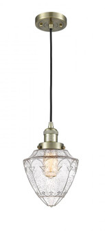Bullet - 1 Light - 7 inch - Antique Brass - Cord hung - Mini Pendant (3442|201C-AB-G664-7-LED)