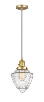 Bullet - 1 Light - 7 inch - Satin Gold - Cord hung - Mini Pendant (3442|201CSW-SG-G664-7)