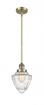 Bullet - 1 Light - 7 inch - Antique Brass - Stem Hung - Mini Pendant (3442|201S-AB-G664-7-LED)