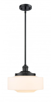 Bridgeton - 1 Light - 12 inch - Matte Black - Stem Hung - Mini Pendant (3442|201S-BK-G691-12-LED)