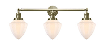 Bullet - 3 Light - 34 inch - Antique Brass - Bath Vanity Light (3442|205-AB-G661-7)