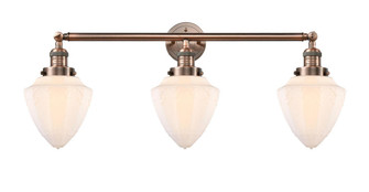 Bullet - 3 Light - 34 inch - Antique Copper - Bath Vanity Light (3442|205-AC-G661-7-LED)