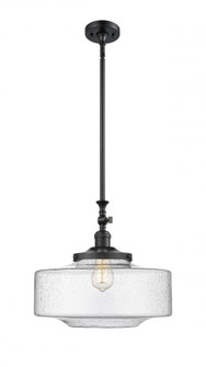 Bridgeton - 1 Light - 16 inch - Matte Black - Stem Hung - Adjustable Mini Pendant (3442|206-BK-G694-16)