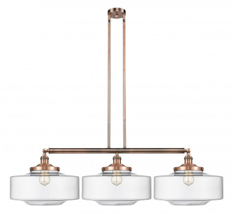 Bridgeton - 3 Light - 50 inch - Antique Copper - Stem Hung - Adjustable Island Light (3442|213-AC-G692-16)