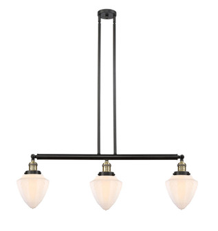 Bullet - 3 Light - 38 inch - Black Antique Brass - Stem Hung - Adjustable Island Light (3442|213-BAB-G661-7-LED)