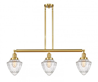 Bullet - 3 Light - 38 inch - Satin Gold - Stem Hung - Adjustable Island Light (3442|213-SG-G664-7)