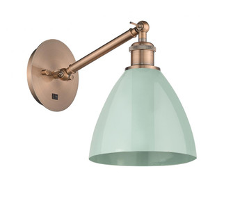 Plymouth - 1 Light - 8 inch - Antique Copper - Adjustable Sconce (3442|317-1W-AC-MBD-75-SF)