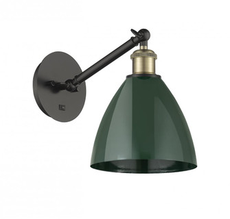 Plymouth - 1 Light - 8 inch - Black Antique Brass - Adjustable Sconce (3442|317-1W-BAB-MBD-75-GR-LED)