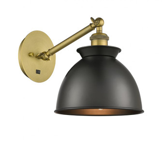 Adirondack - 1 Light - 8 inch - Brushed Brass - Adjustable Sconce (3442|317-1W-BB-M14-BK)