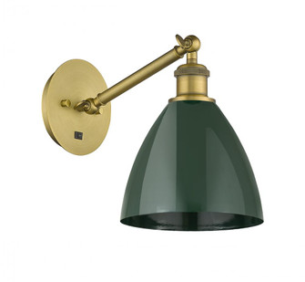 Plymouth - 1 Light - 8 inch - Brushed Brass - Adjustable Sconce (3442|317-1W-BB-MBD-75-GR)