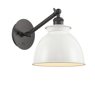 Adirondack - 1 Light - 8 inch - Oil Rubbed Bronze - Adjustable Sconce (3442|317-1W-OB-M14-W-LED)