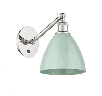 Plymouth - 1 Light - 8 inch - Polished Nickel - Adjustable Sconce (3442|317-1W-PN-MBD-75-SF)