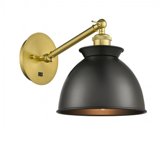 Adirondack - 1 Light - 8 inch - Satin Gold - Adjustable Sconce (3442|317-1W-SG-M14-BK)