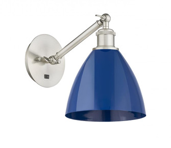 Plymouth - 1 Light - 8 inch - Brushed Satin Nickel - Adjustable Sconce (3442|317-1W-SN-MBD-75-BL)