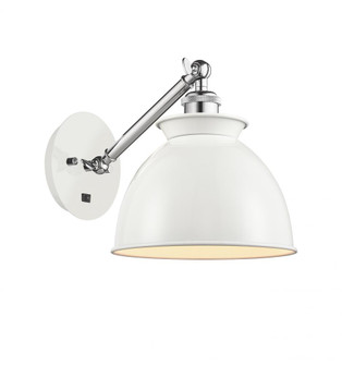 Adirondack - 1 Light - 8 inch - White Polished Chrome - Adjustable Sconce (3442|317-1W-WPC-M14-W)