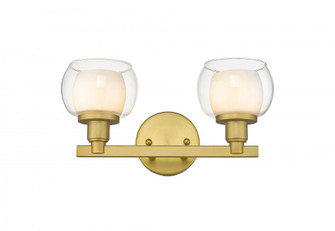 Cairo - 2 Light - 15 inch - Satin Gold - Bath Vanity Light (3442|330-2W-SG-CLW)