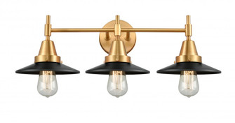 Railroad - 3 Light - 26 inch - Satin Gold - Bath Vanity Light (3442|447-3W-SG-M6-BK)