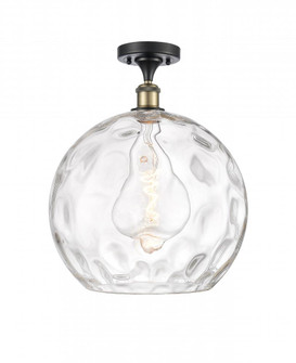 Athens Water Glass - 1 Light - 13 inch - Black Antique Brass - Semi-Flush Mount (3442|516-1C-BAB-G1215-14)