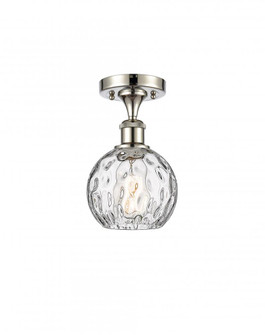 Athens Water Glass - 1 Light - 6 inch - Polished Nickel - Semi-Flush Mount (3442|516-1C-PN-G1215-6-LED)