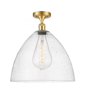 Bristol - 1 Light - 16 inch - Satin Gold - Semi-Flush Mount (3442|516-1C-SG-GBD-164-LED)