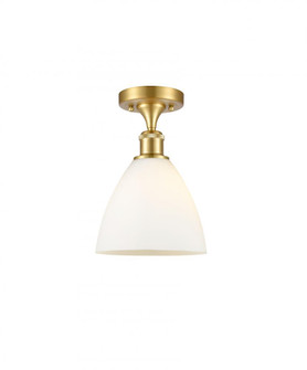 Bristol - 1 Light - 8 inch - Satin Gold - Semi-Flush Mount (3442|516-1C-SG-GBD-751-LED)