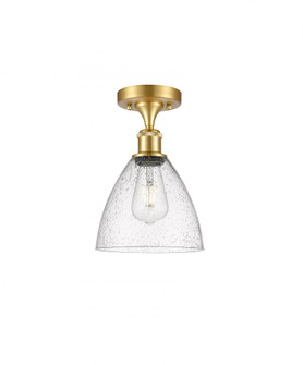 Bristol - 1 Light - 8 inch - Satin Gold - Semi-Flush Mount (3442|516-1C-SG-GBD-754)