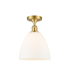 Bristol - 1 Light - 9 inch - Satin Gold - Semi-Flush Mount (3442|516-1C-SG-GBD-91-LED)