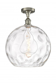 Athens Water Glass - 1 Light - 13 inch - Brushed Satin Nickel - Semi-Flush Mount (3442|516-1C-SN-G1215-14)