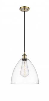 Bristol - 1 Light - 12 inch - Antique Brass - Cord hung - Mini Pendant (3442|516-1P-AB-GBD-122-LED)