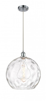 Athens Water Glass - 1 Light - 13 inch - Polished Chrome - Cord hung - Pendant (3442|516-1P-PC-G1215-14)